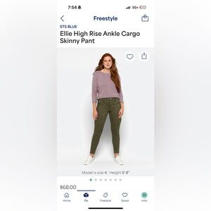 Freestyle Green Cargo Pants with Modern Tapered Fit